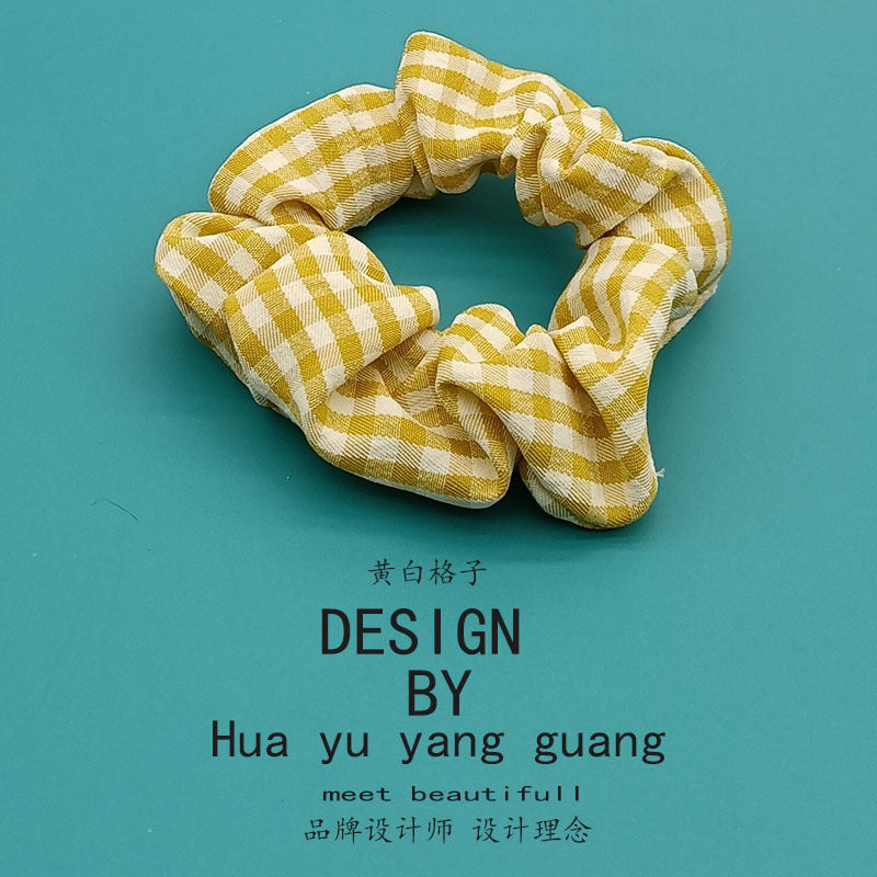 Wholesale Plaid Large Intestine Hair Ties